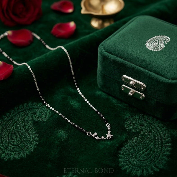 Modern Style Silver Mangalsutra