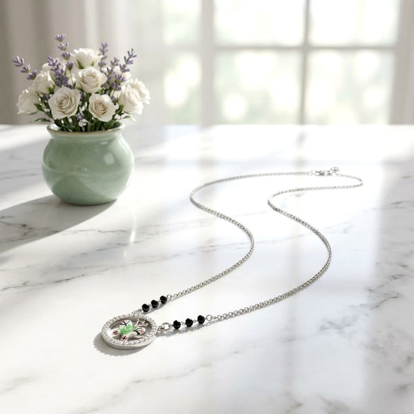 Butterfly Charm Silver Mangalsutra