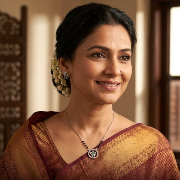 Butterfly Charm Silver Mangalsutra