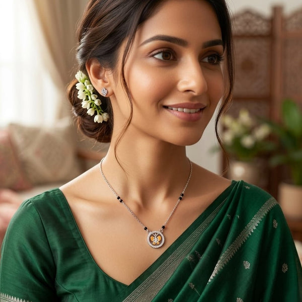 Elegant Silver Mangalsutra