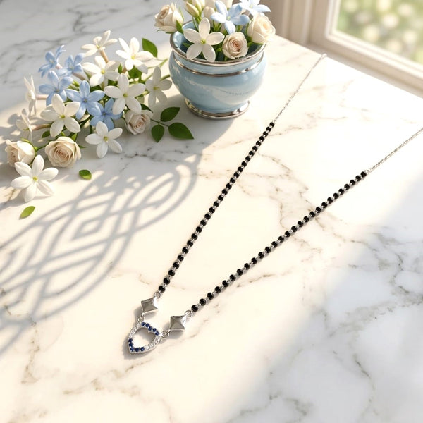 Heart Pendant Silver Mangalsutra