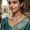 Floral Design Silver Mangalsutra