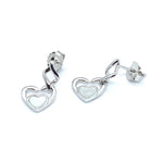 Aurora Heart Shine Silver Earrings