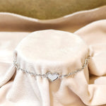 Heart Charm Silver Bracelet