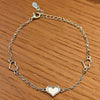 Heart Charm Silver Bracelet