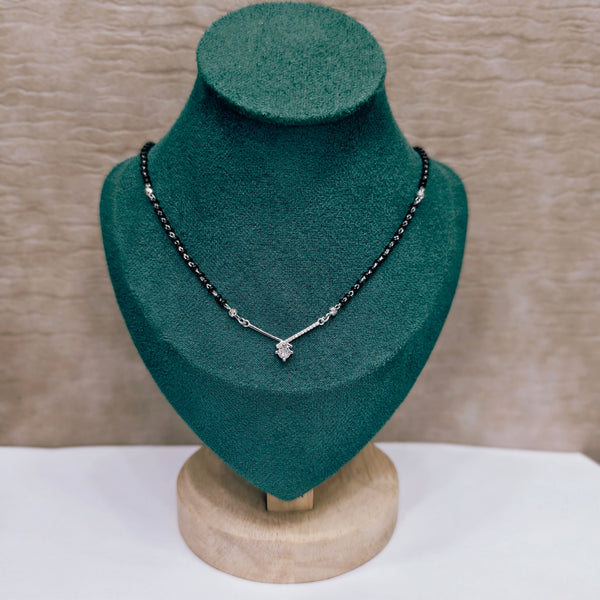 Elegant Curve Silver Mangalsutra