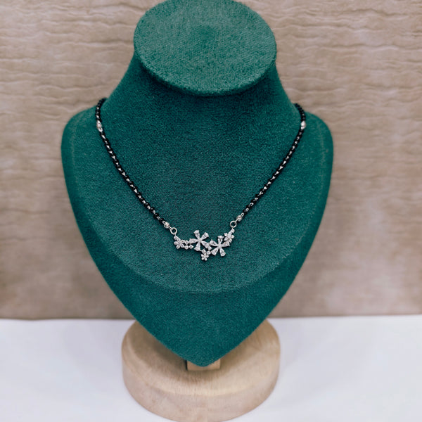 Crystal Touch Silver Mangalsutra