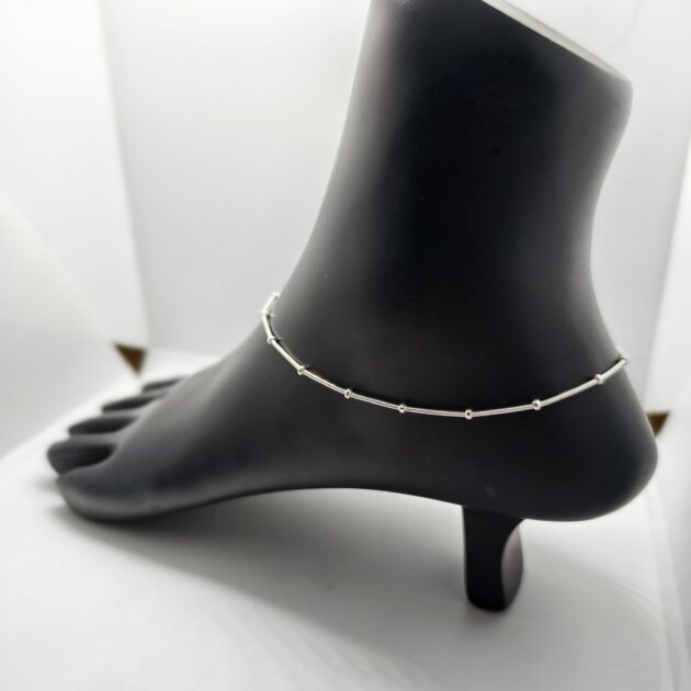 Floral Whisper silver Anklet