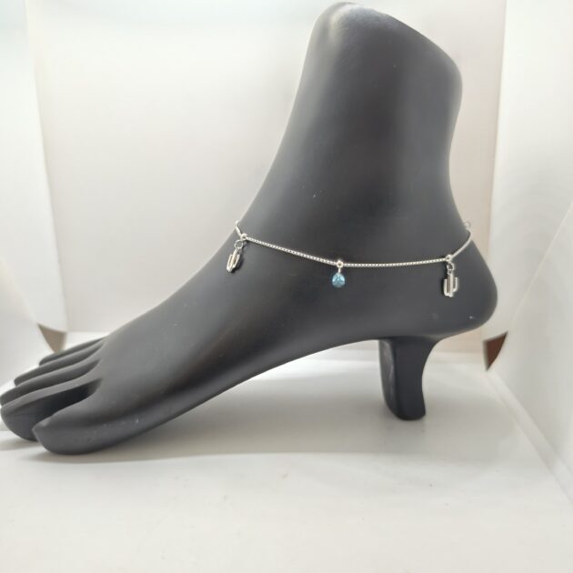 Ishita Chainlink silver Payal - Image 3