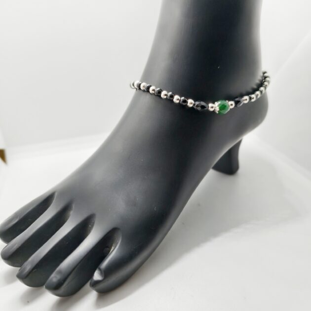 Noor Antique Silver Anklet