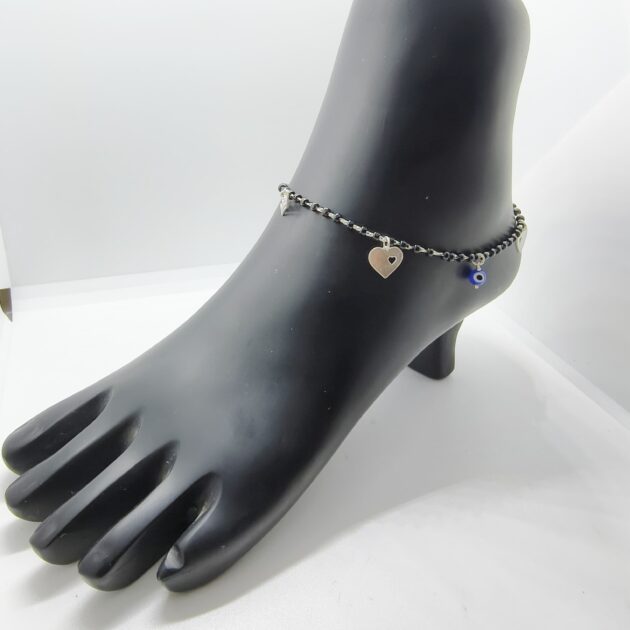 Ghungroo Glow silver anklet payal - Image 2
