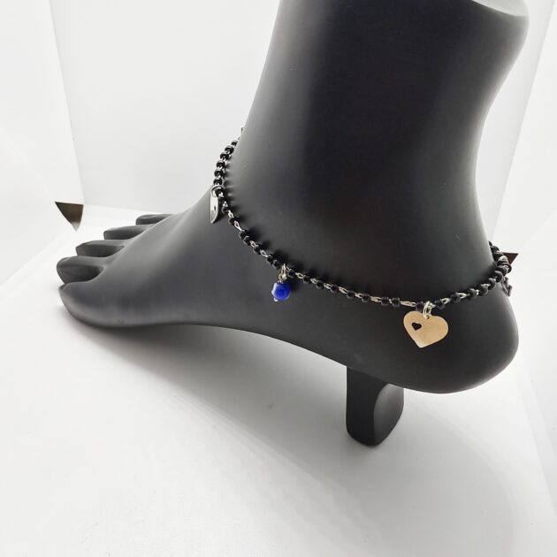 Ghungroo Glow silver anklet payal