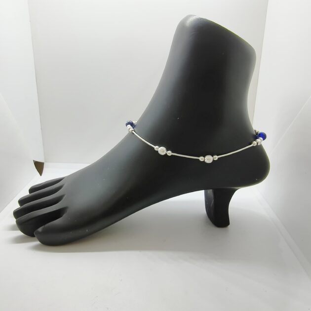 Nazaqat silver antique anklet payal - Image 2