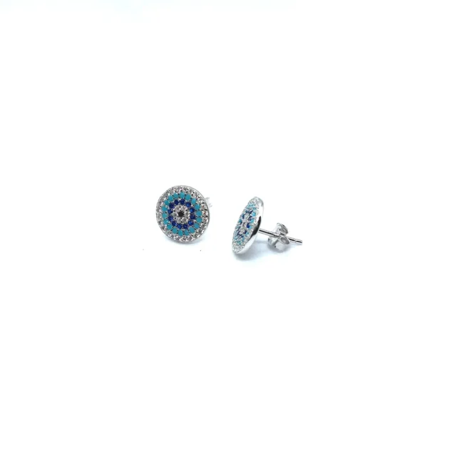 Luna Halo Silver Earrings