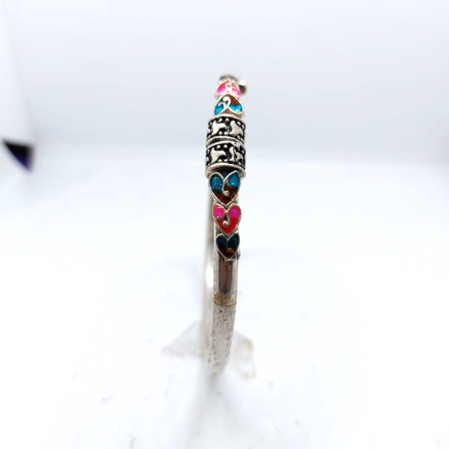 CNC Engraved Precision silver Kada - Image 3