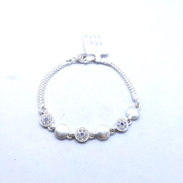 Raya Textured Spiral Circle Bracelet