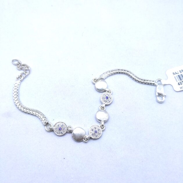 Raya Textured Spiral Circle Bracelet - Image 2