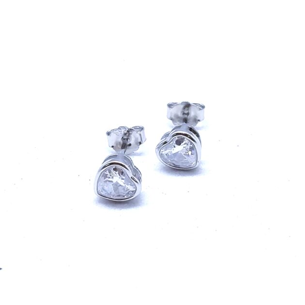 Silver Embrace Heart Earrings