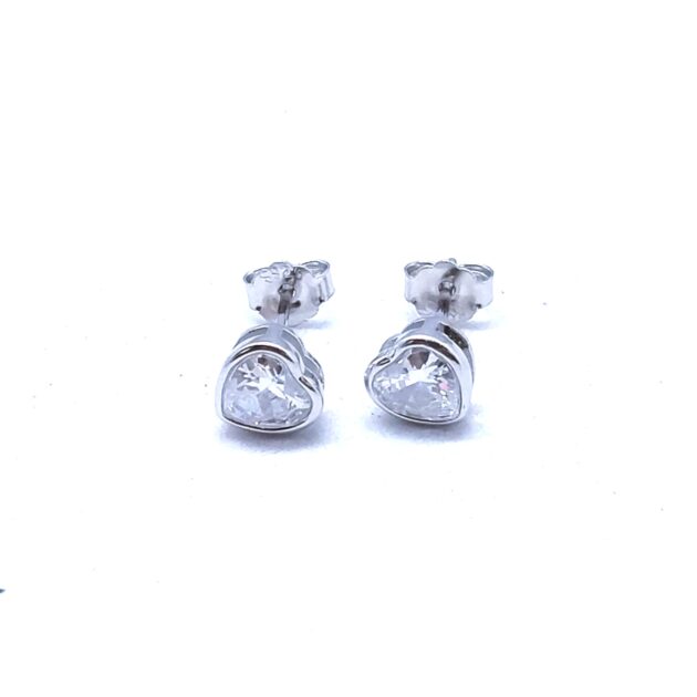 Silver Embrace Heart Earrings - Image 2