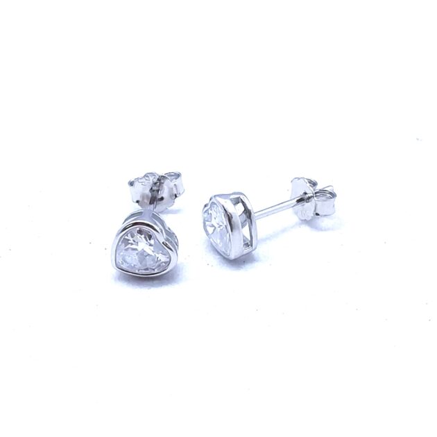 Silver Embrace Heart Earrings - Image 3