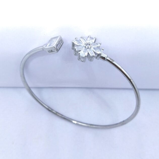 Silver Diamond Flow Kada - Image 2