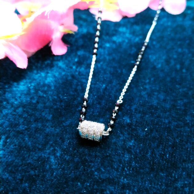 Modern Twist Silver Mangalsutra - Image 2