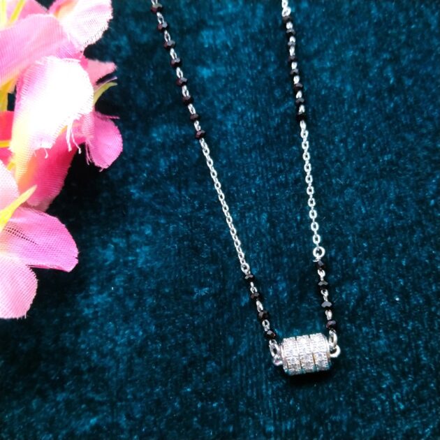 Modern Twist Silver Mangalsutra - Image 3