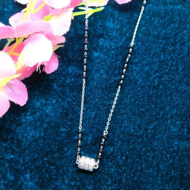 Modern Twist Silver Mangalsutra