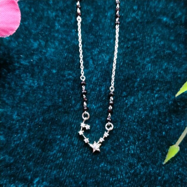 Modern Twist Silver Mangalsutra - Image 3