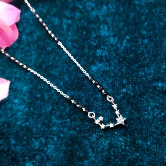 Modern Twist Silver Mangalsutra - Image 2