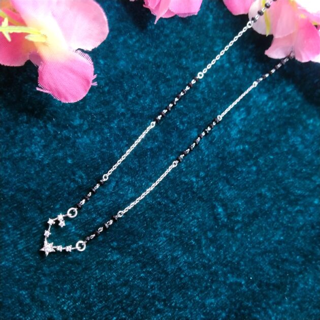 Modern Twist Silver Mangalsutra