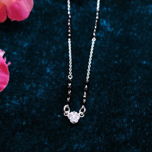 Celestial Spark Silver Mangalsutra - Image 3