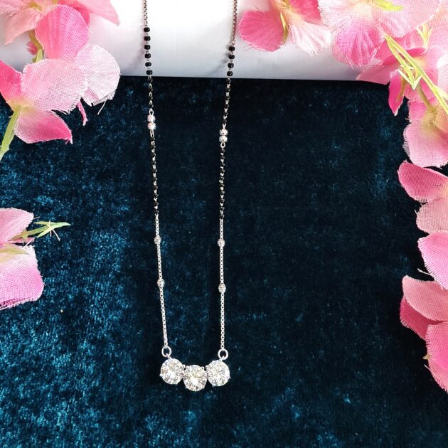 Contemporary Radiance Silver Mangalsutra