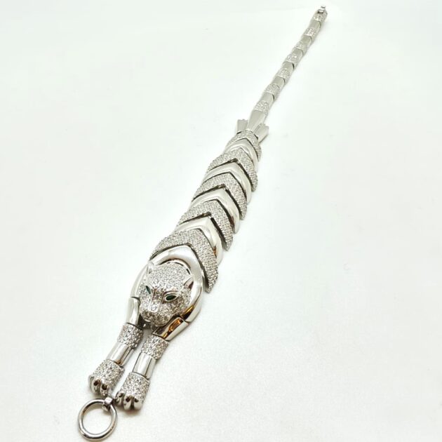 Silver Jaguar Tiger Bracelet