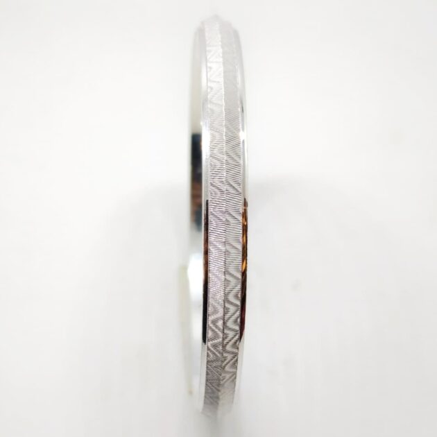 Ladder-Textured Honor Silver Kada