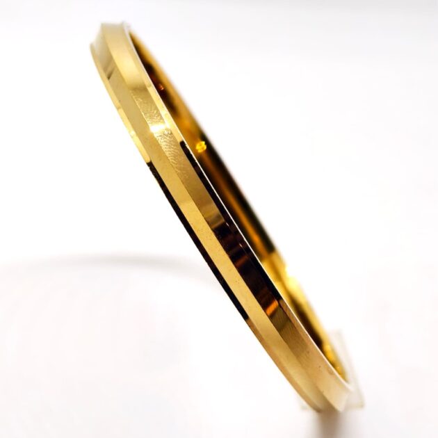 Mirror‑Finish Gold‑Dipped Sacheen Silver Kara - Image 3