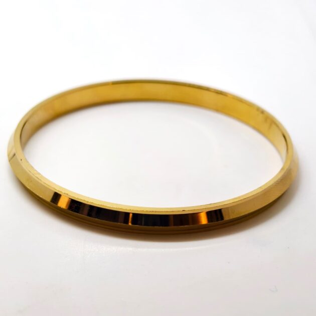 Mirror‑Finish Gold‑Dipped Sacheen Silver Kara - Image 2