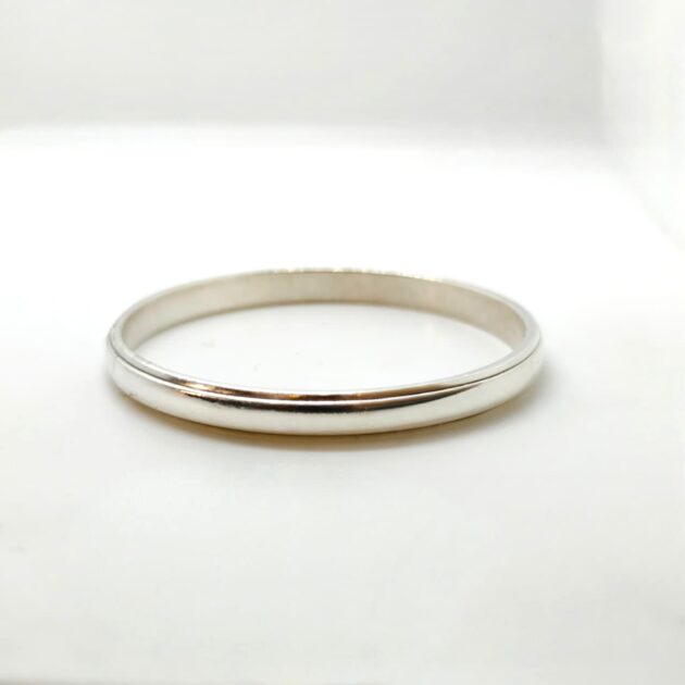 Punjabi Classic Plain Silver Kada