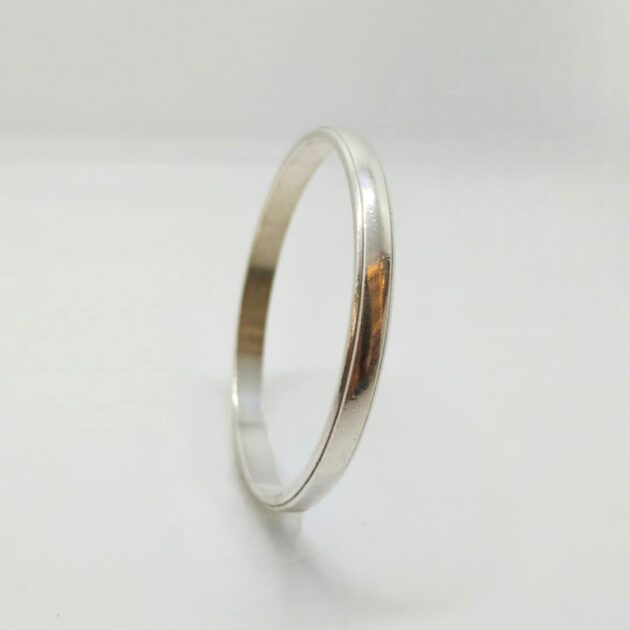 Punjabi Classic Plain Silver Kada - Image 2