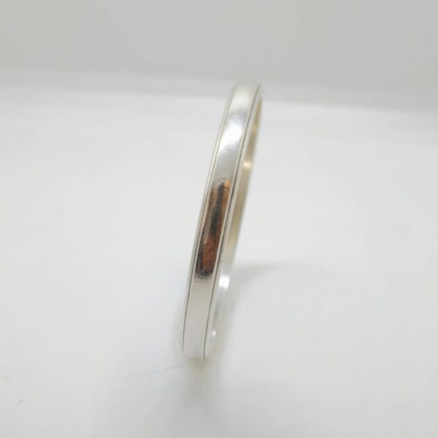 Punjabi Classic Plain Silver Kada - Image 3