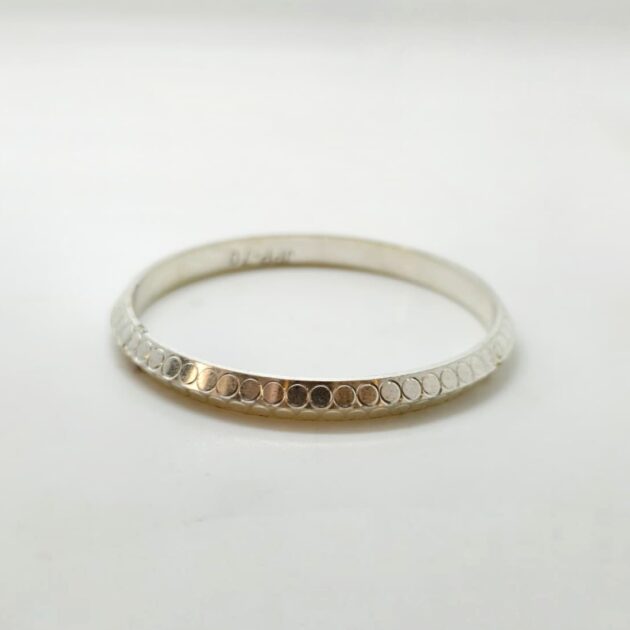 Frosted Ball Texture Silver Kada