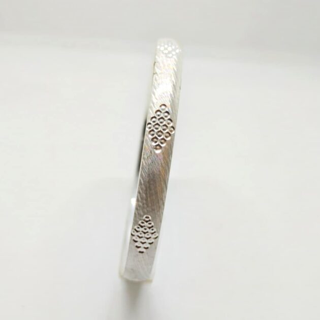 Personalized Monogram Signet Silver Kada - Image 3