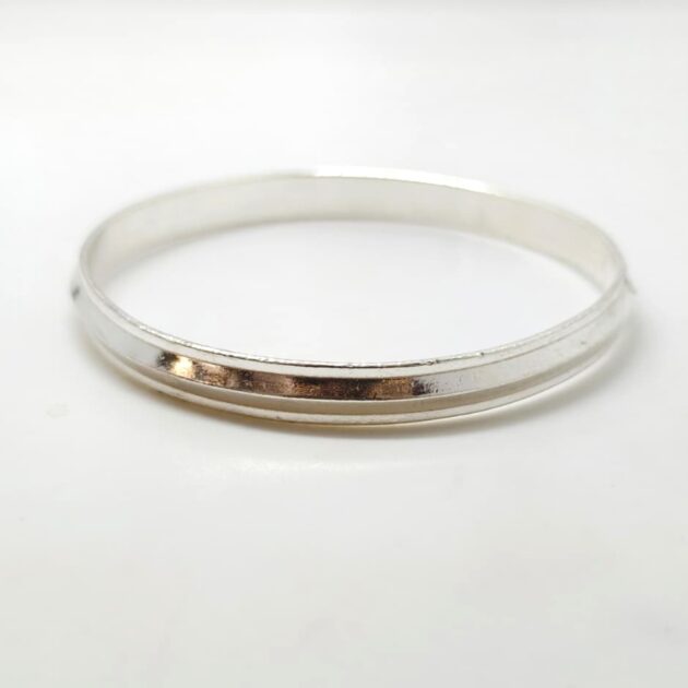 Trident Temple Work Silver Kada