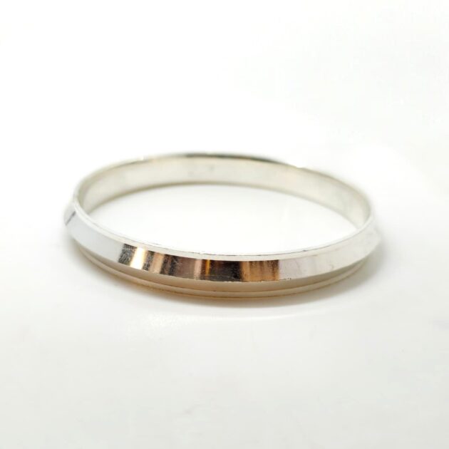 Trident Temple Work Silver Kada