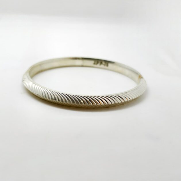 Frosted Ball Texture Silver Kada