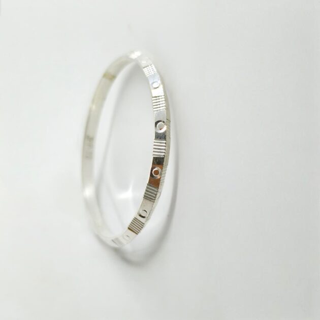 Handmade Artisan Statement Silver Kada - Image 2
