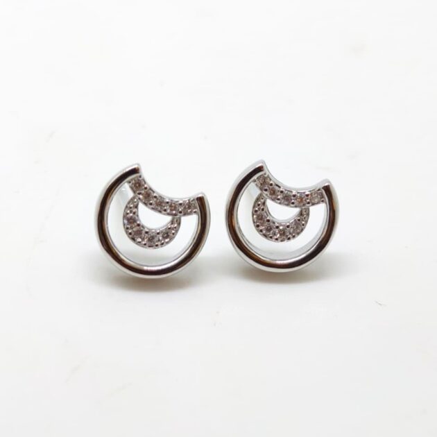 Aurora Twist Hoops Silver Earrings