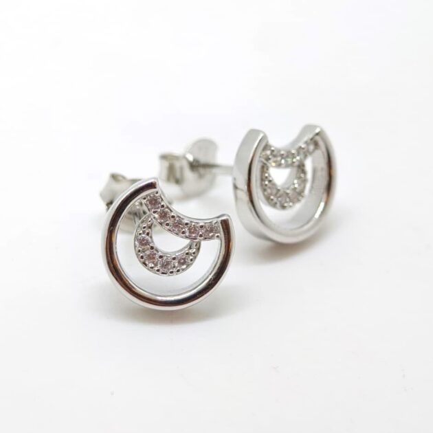 Aurora Twist Hoops Silver Earrings - Image 2