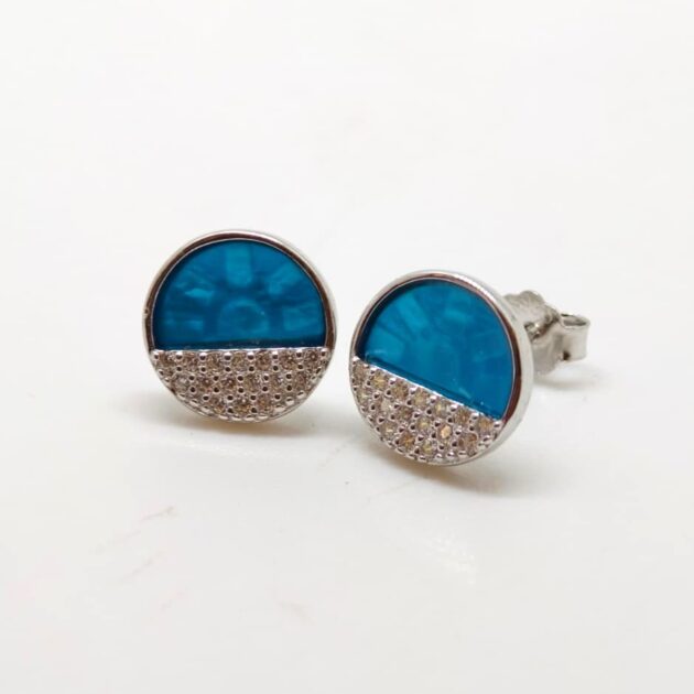 Halo Shine Circles Silver Earrings - Image 2