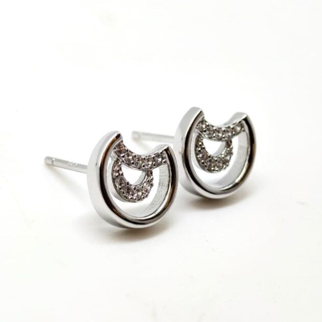 Aurora Twist Hoops Silver Earrings - Image 3